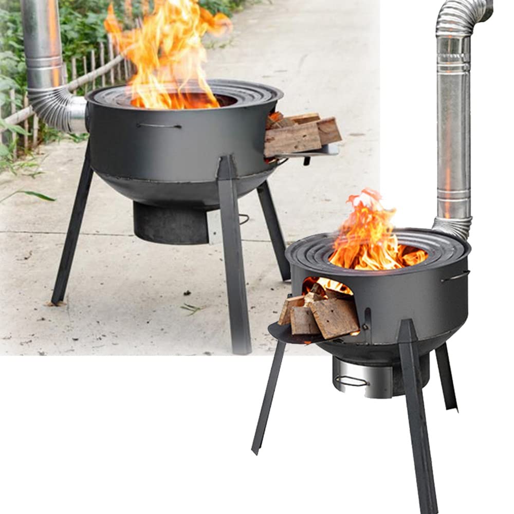 Amazon.co.jp: RZCOME 薪ストーブ ポータブル テントストーブ 煙突付き